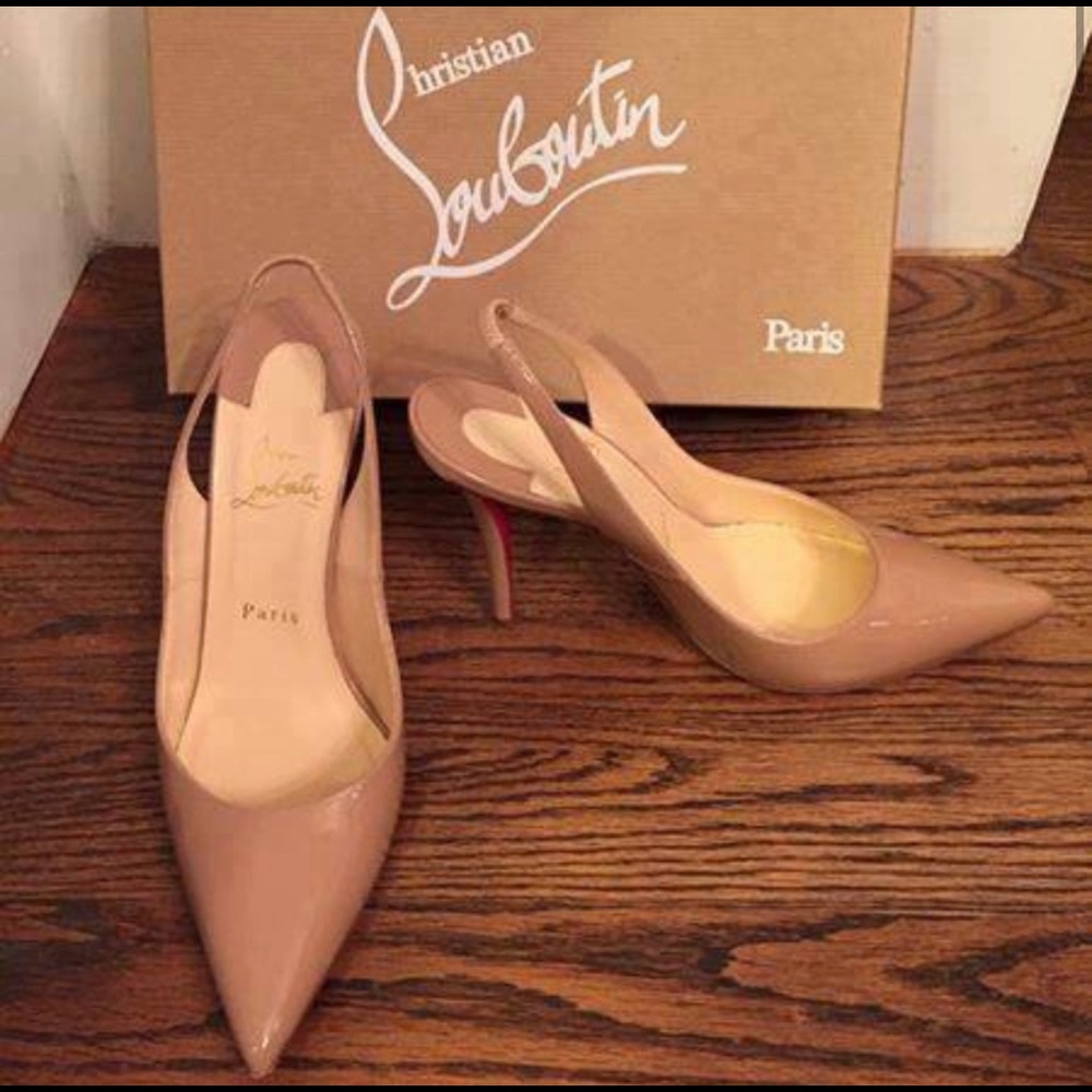Christian Louboutin slingback nude pumps - Picture 2 of 8